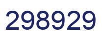 Number 298929 blue image