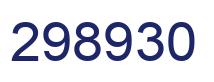 Number 298930 blue image
