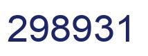 Number 298931 blue image
