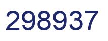 Number 298937 blue image