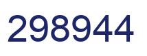 Number 298944 blue image