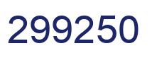 Número 299250 imagen azul