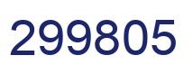 Number 299805 blue image
