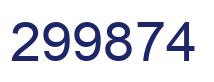 Número 299874 imagen azul