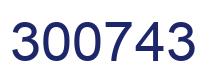 Number 300743 blue image