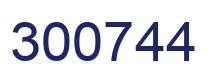 Number 300744 blue image