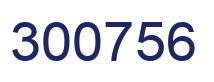 Number 300756 blue image