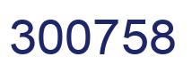 Number 300758 blue image