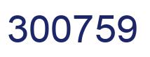Number 300759 blue image