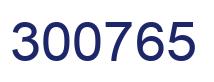 Number 300765 blue image