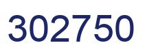 Number 302750 blue image