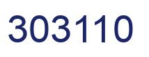 Number 303110 blue image