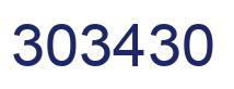 Number 303430 blue image