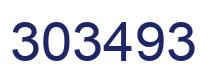 Number 303493 blue image