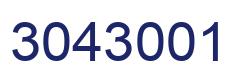 Number 3043001 blue image