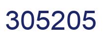 Number 305205 blue image