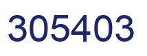 Number 305403 blue image