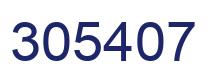 Number 305407 blue image