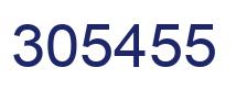 Number 305455 blue image