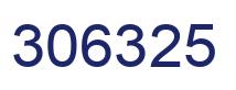 Number 306325 blue image