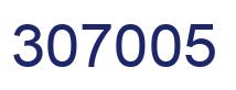 Number 307005 blue image