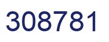 Number 308781 blue image