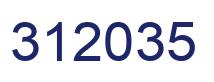 Number 312035 blue image