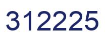 Number 312225 blue image