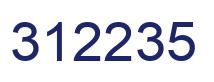 Number 312235 blue image