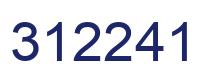 Number 312241 blue image