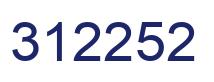 Number 312252 blue image