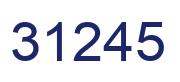 Número 31245 imagen azul