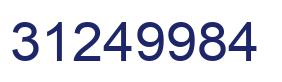 Number 31249984 blue image