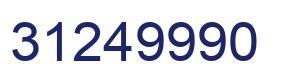 Number 31249990 blue image