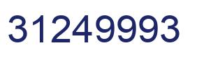 Number 31249993 blue image