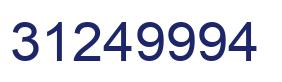 Number 31249994 blue image