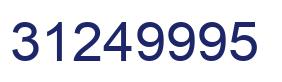 Number 31249995 blue image