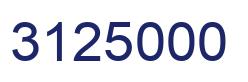 Number 3125000 blue image