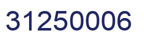 Number 31250006 blue image