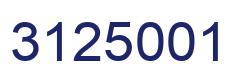 Número 3125001 imagen azul