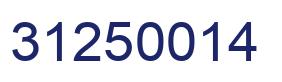 Number 31250014 blue image