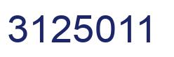 Number 3125011 blue image