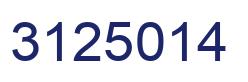 Number 3125014 blue image