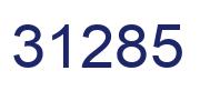 Number 31285 blue image