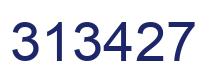 Number 313427 blue image
