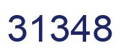 Number 31348 blue image