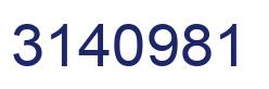 Number 3140981 blue image