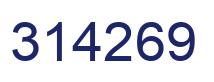 Number 314269 blue image