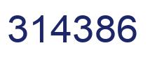 Number 314386 blue image