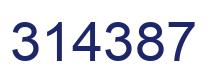 Number 314387 blue image